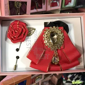 Red Classic Butterfly Bow Ties for Wedding, Dinner and More