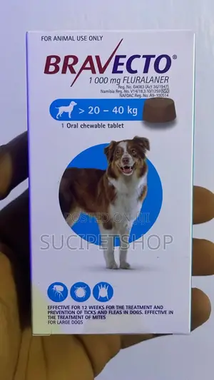 Bravecto Chewable Tablet for Ticks and Fleas 20-40kg