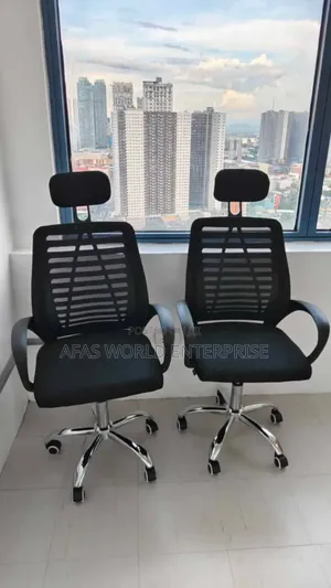 Black Office Adjustable and Swivel Chair