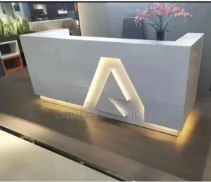 2.4 Meters Grey Office Reception Table