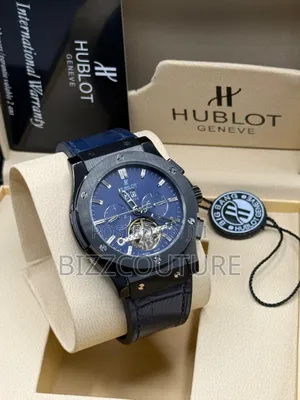 Original Hublot Blue Leather Strap Watch Available in Store