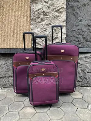 Purple Travel Luggage 3 Set