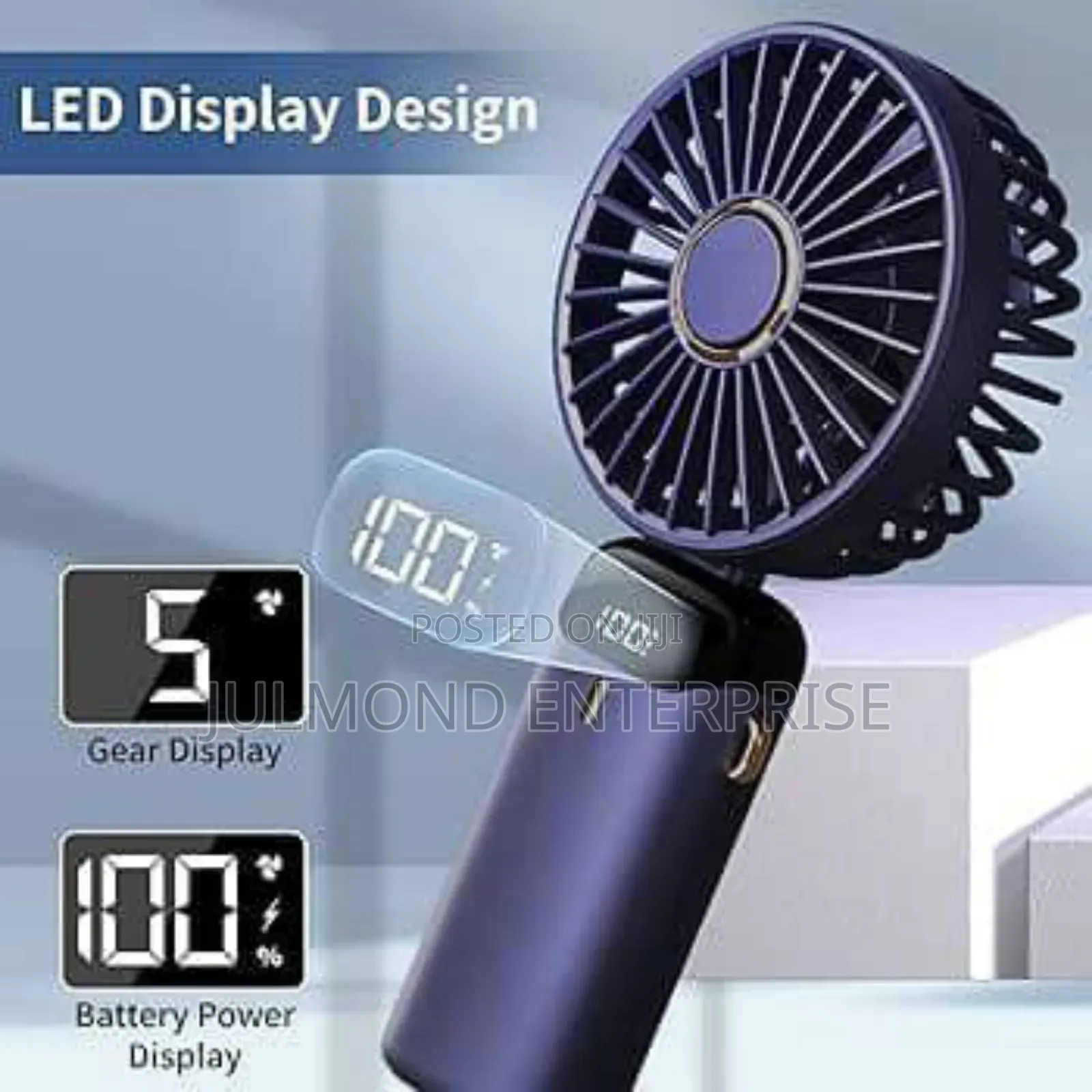 Led Digital Display Mini Hand Fan