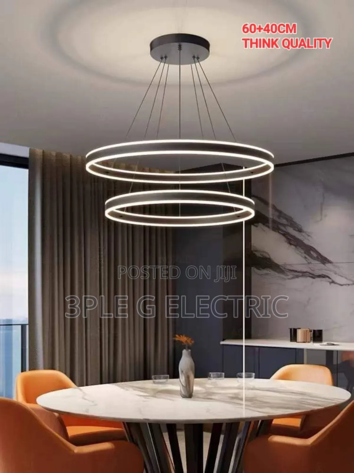 Size 600+400mm Simple 2ring Dropping Light