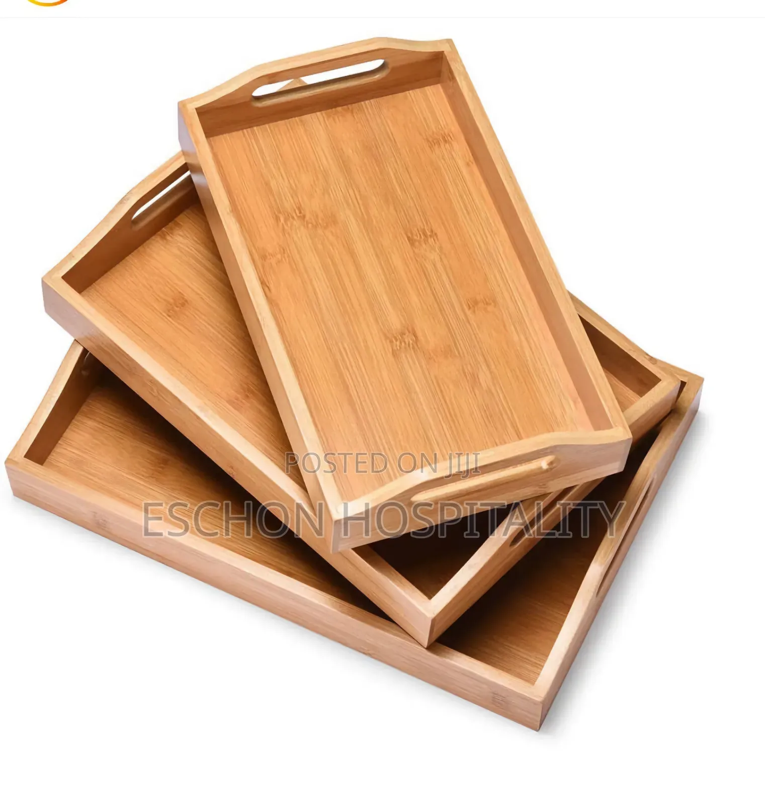 Wooden Bamboo Tray Set 3pcs