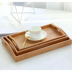 Wooden Bamboo Tray Set 3pcs