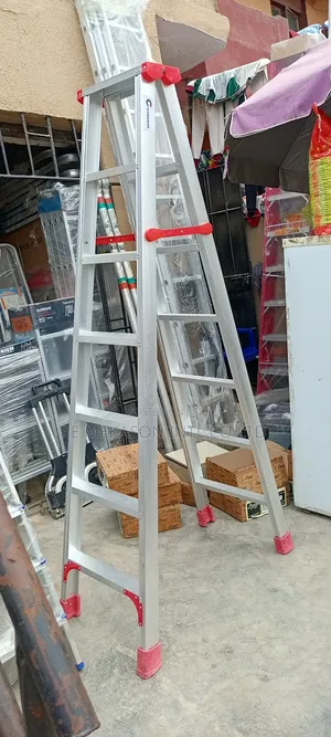 7 Steps Aluminum Double Sided Trestle Ladder