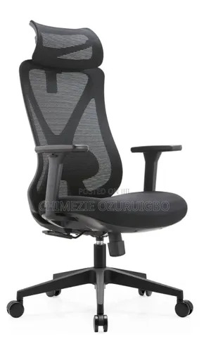 Mesh and Fabric Office Swivel Chair With Headrest