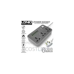 Ldnio 6 Usb Ports Intelligent Surge Protector Power Socket
