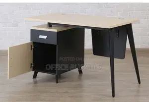 Wooden Top Office Table ( Cabinet Storage)