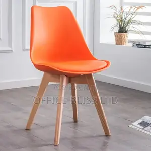 Dinning Comfort Chair With Leather Top * Orange*