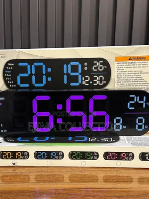 Led Display Ambience Wall Clocks With Light On