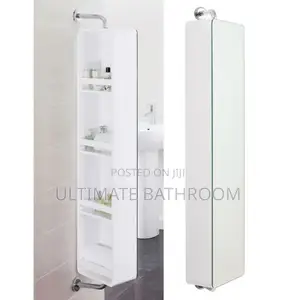 Rotating Stainless Cabinet Mirror/ Shelving Units