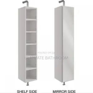 Rotating Stainless Cabinet Mirror/ Shelving Units