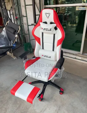 Furgle New Design Gaming Chair, Red and White Color