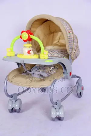 Rocking Stroller With Foldable Tires and Adjustable