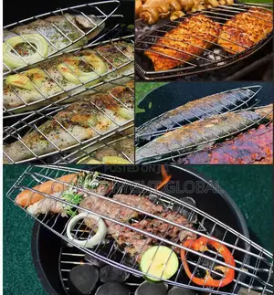 Fish Shaped Mesh / Basket Barbecue Grilled