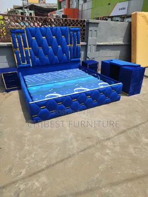 Quality 6by6 Bed Frame With Side Drawers and Dressing Mirror