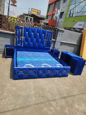 Classic 6by6 Set of Velvet Bed Frame