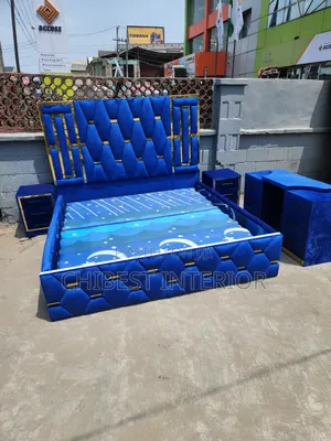 Complete 6by6 Set of Upholstery Padded Bed.