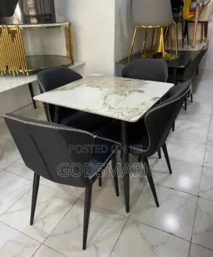 Imported 4 Seater Marble Dining Set for Dining Apartment.