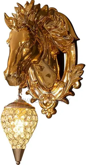 Horse Head Sculpture Wall Bracket Light for Homes