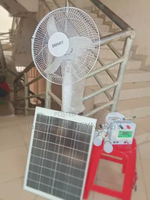 Smart Fan With Solar Panel,Power Station And Three Bolb