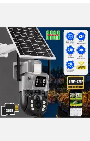 5mp Solar Powered 4g Simcard PTZ CCTV Camera Wireless