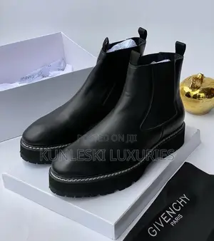 Original Givenchy High Top Leather Boot for Men