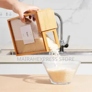 3l Multifunctional Wooden Storage Box With Labelling Sticker