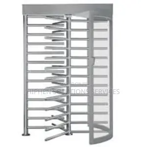 Silver Double Lane Full Height Turnstile Gate