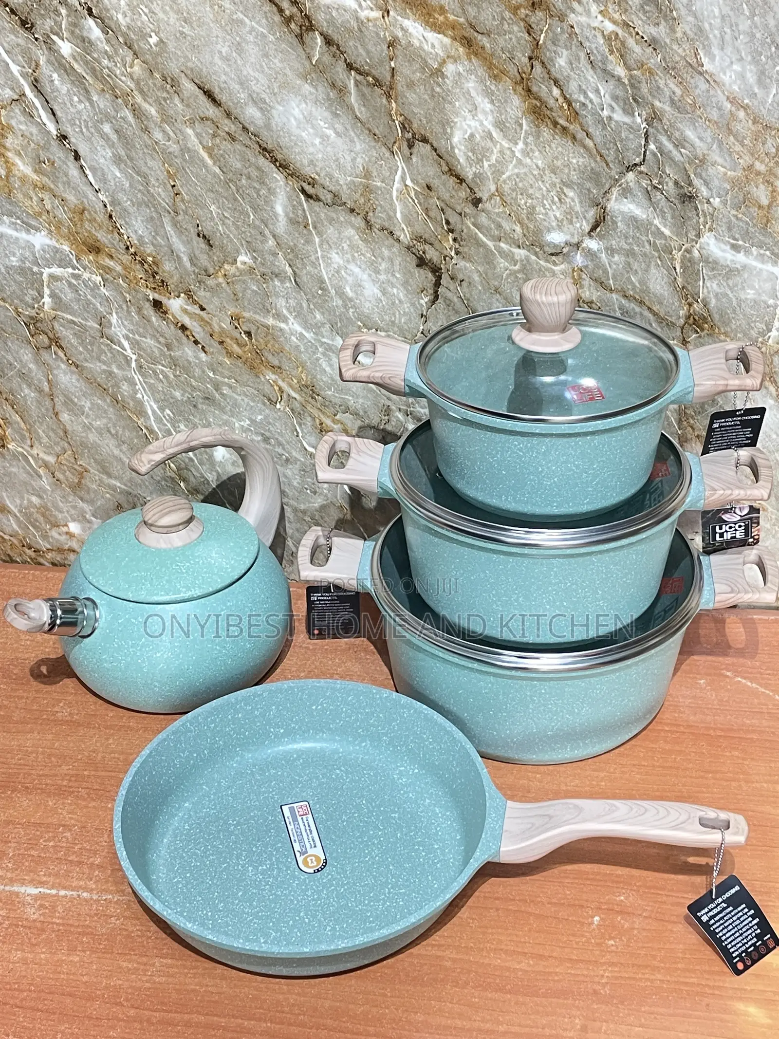 Ucc Life 9pcs Granite Cookware Set