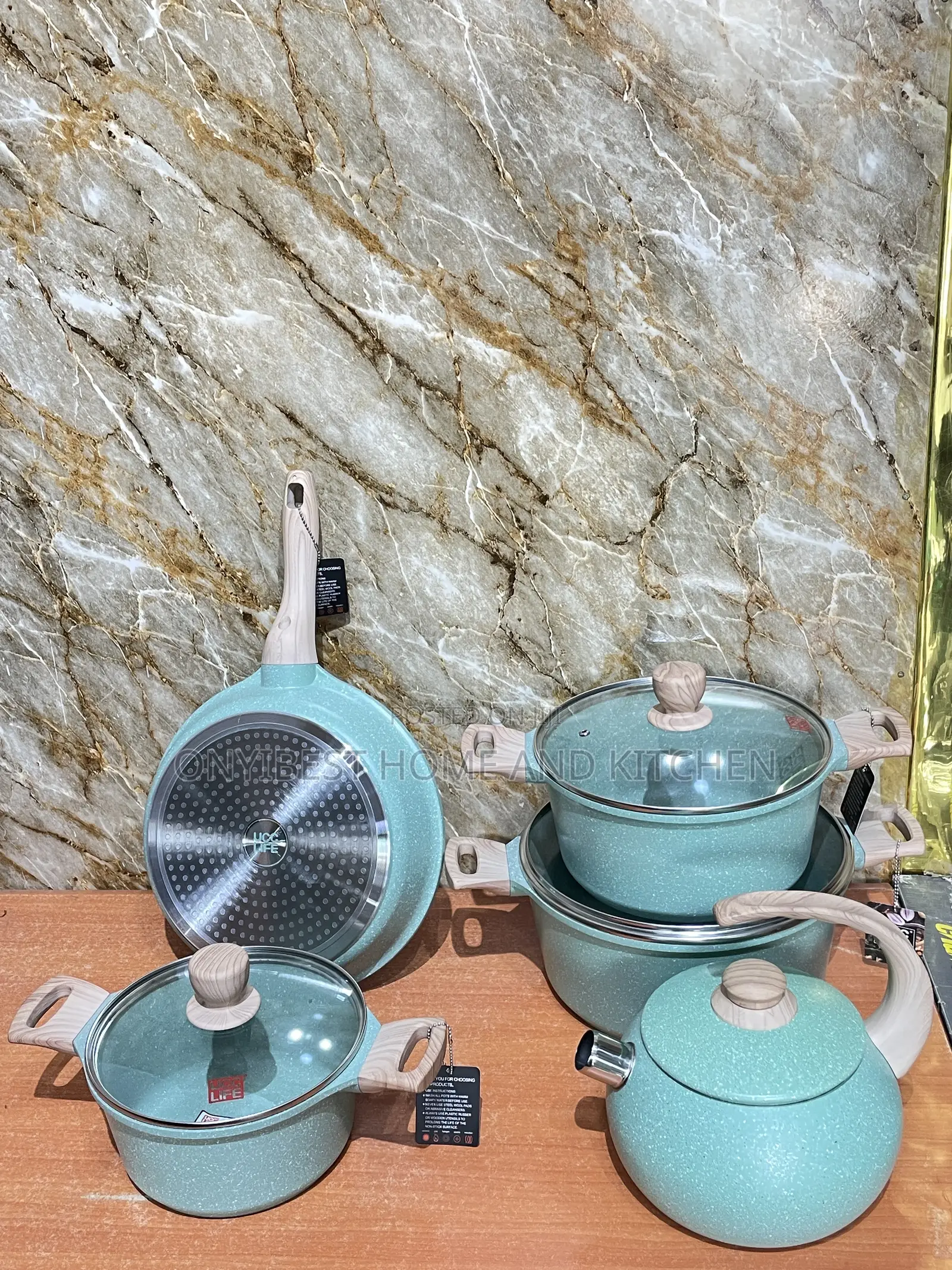 Ucc Life 9pcs Granite Cookware Set