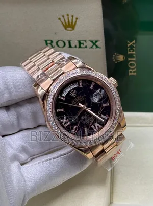 Original Rolex Iced Out Gold Stainless Steel Watch