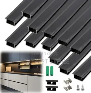Led Recessed Lighting Channel Black Body 3meter Length