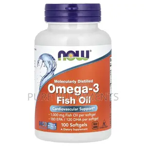 Now Omega-3 Fish Oil 1000mg - 100 Soft Gels