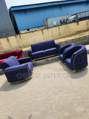 Luxury Set of Sitting Room Sofa Fabric Chairs