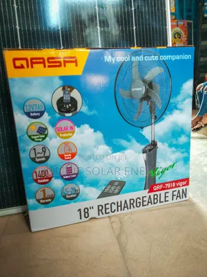 18" Qasa Rechargeable Standing Fan