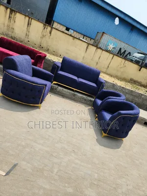 Set of 7 Seaters Upholstery Velvet Sofa Chairs