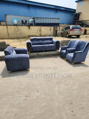 Complete Set of Padded Sofa Chairs.