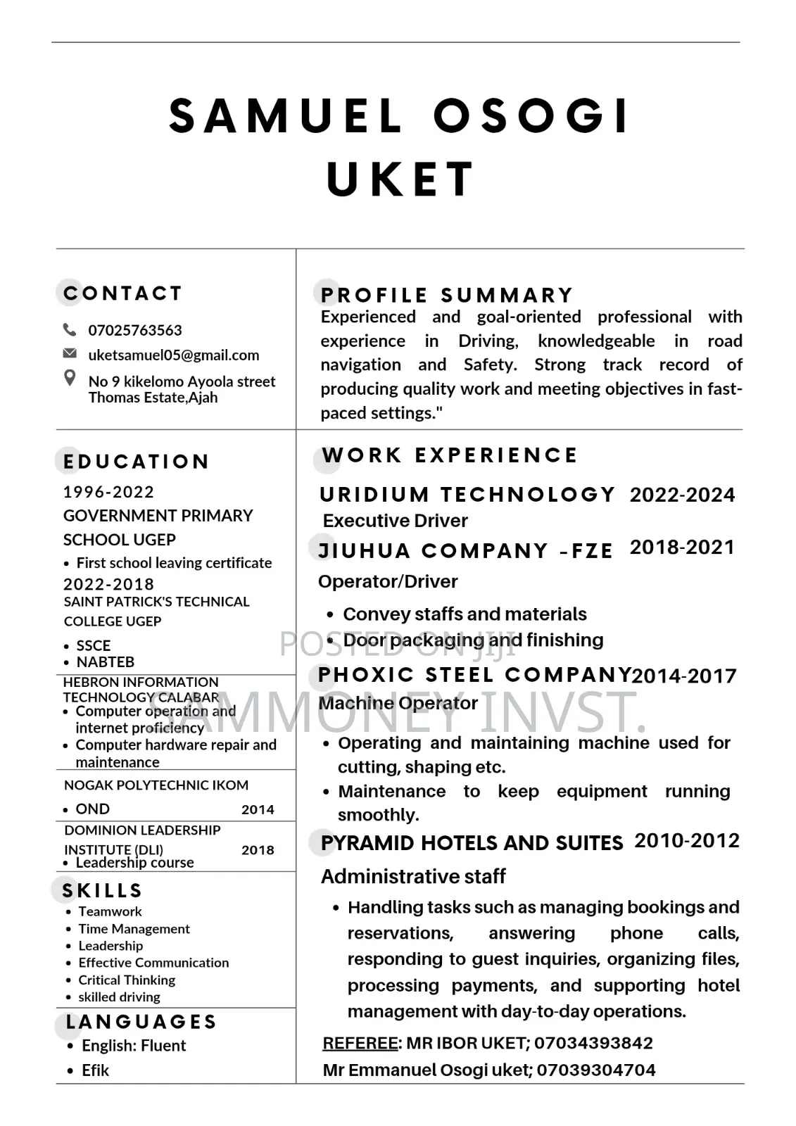 Samuel Osogi Uket