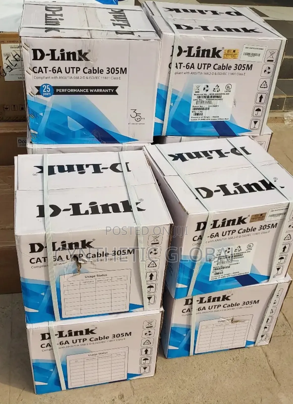 Dlink Cat6 a Utp Cable 305m 23awg Solid Copper
