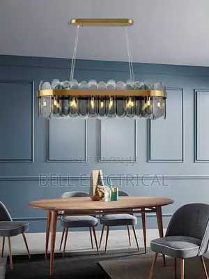 Modern Gold Glass Pendant Chandelier