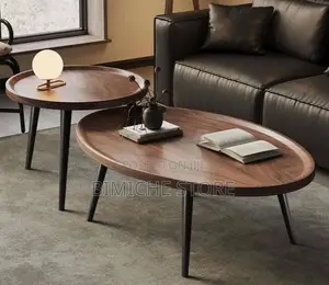 2 Pieces Coffee Brown Center Table