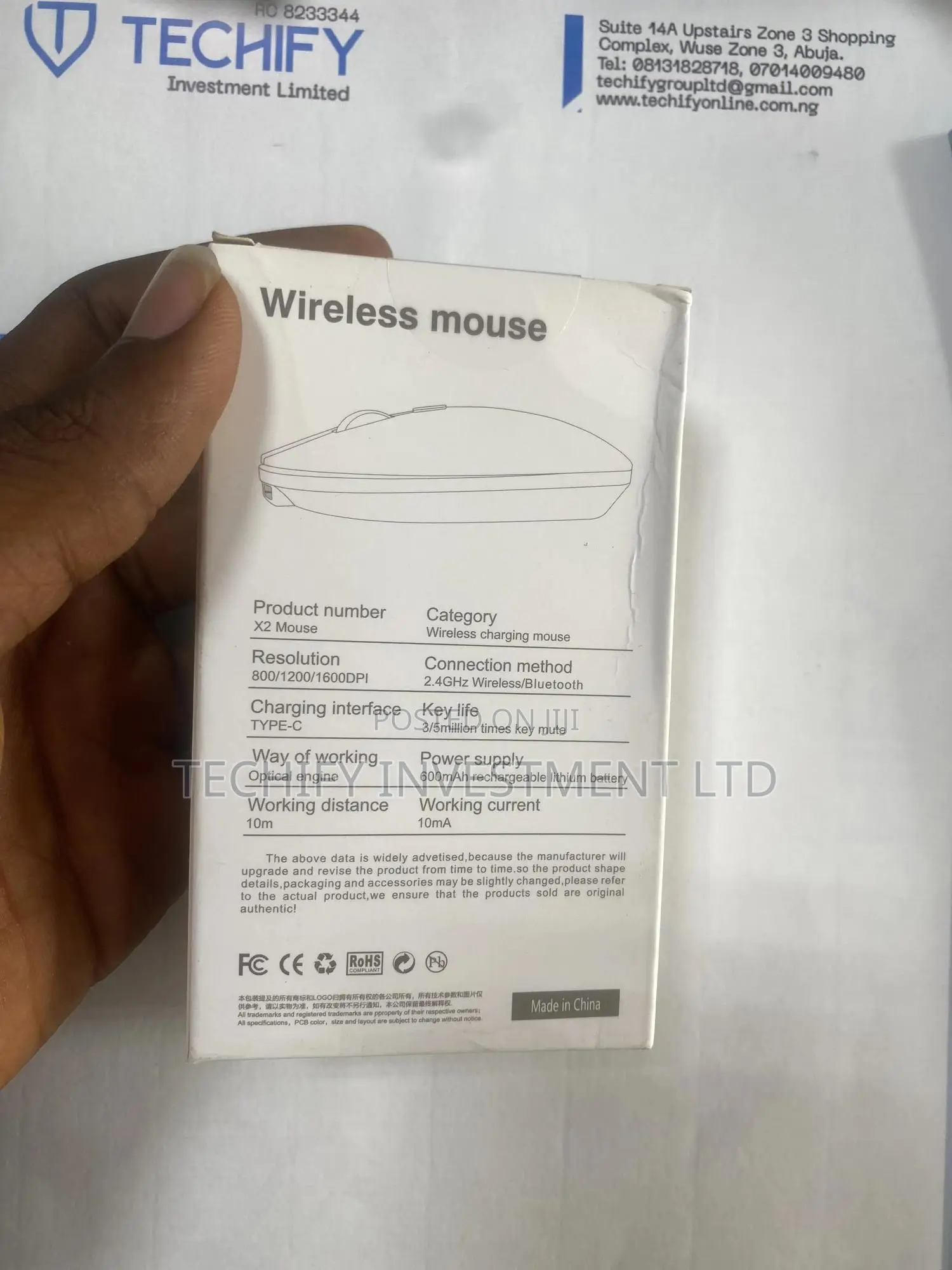 X2 Wireless + Bluetooth Mouse