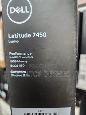 New Laptop Dell Latitude 7450 16GB Intel Core Ultra 7 SSD 512GB