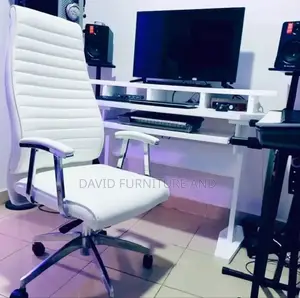 White Leather Executive Office Chair