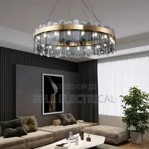 Modern Luxury Black Glass Chandelier Living Dining Spaces