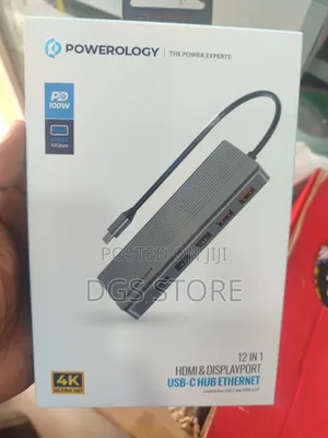 Powerology 12in1 Hdmi Displayport Usb C Hub Ethernet