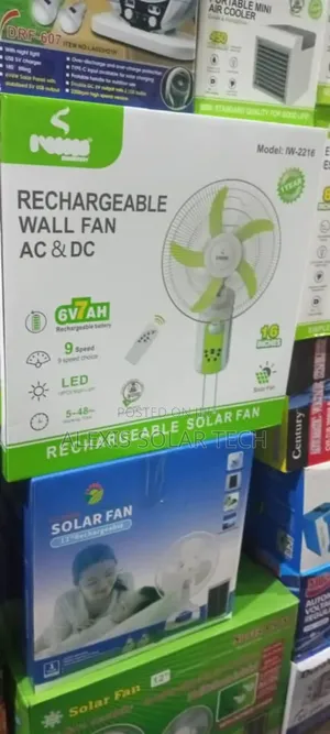 Iwin 12inches Rechargeable Ac Dc Wall Fan
